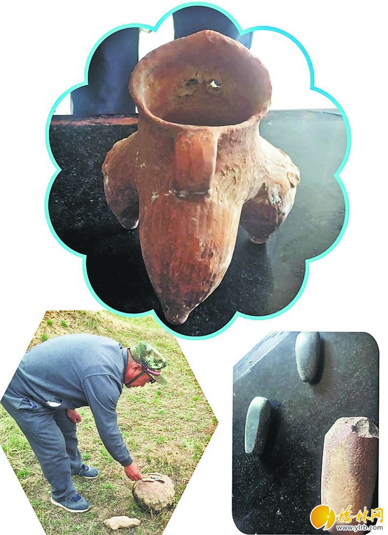 2王沙湾出土的史前陶器 、石器